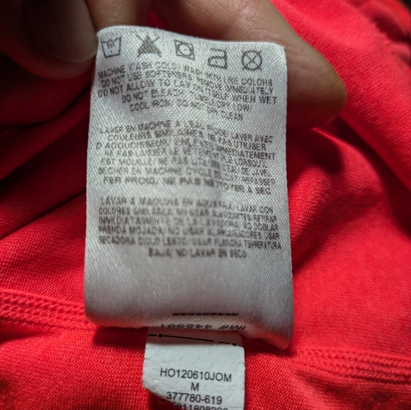 Nike Dri-Fit long-sleeved orange pullover crewneck workout top Women's Sz M - Picture 12 of 12